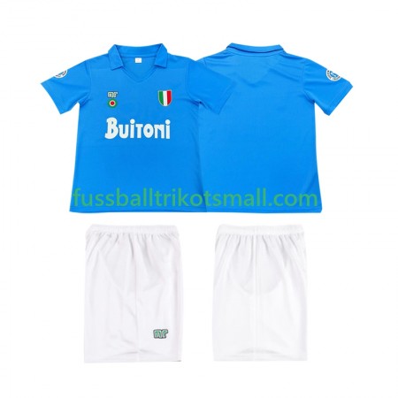 Fußballtrikots Napoli 1987 Retro Kinder 1988 Kurzarm Heimtrikotsatz kaufen